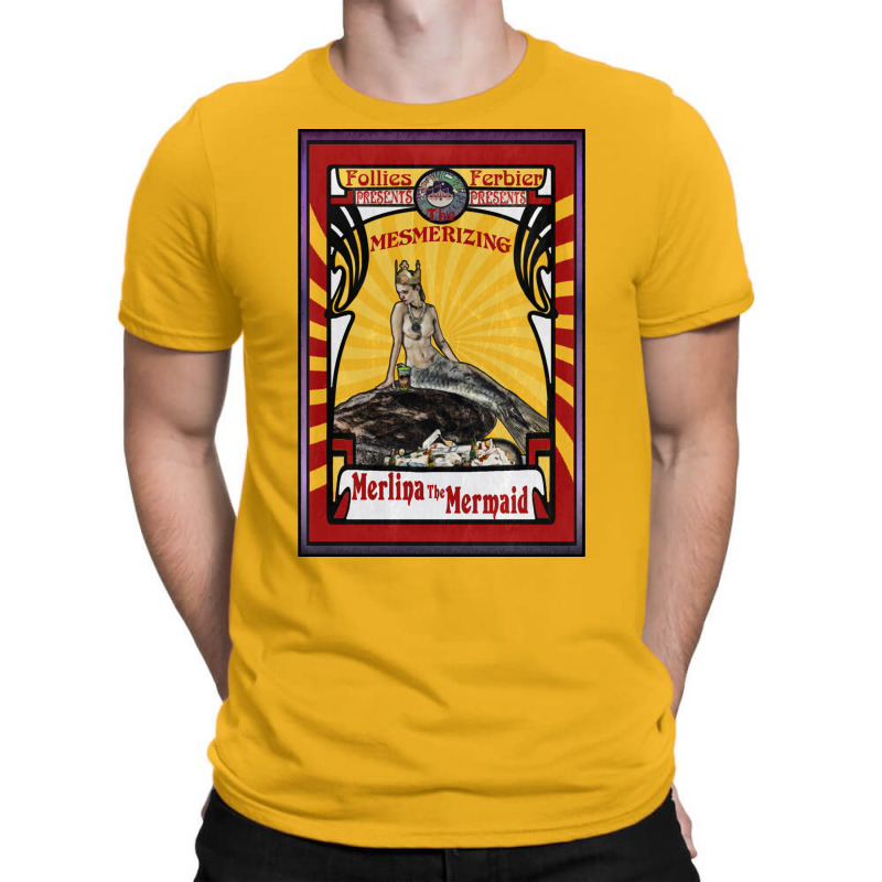 Merlina The Mermaid (vintage Poster) T-Shirt by wasoufkuknag | Artistshot