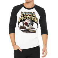 Metal Mother With Rose 3/4 Sleeve Shirt | Artistshot