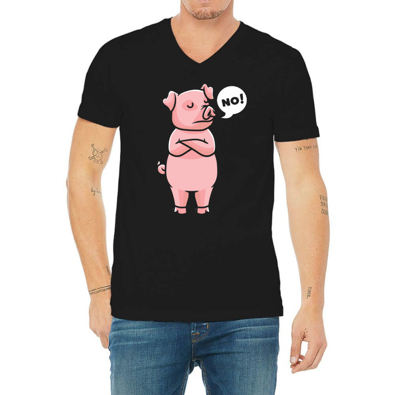 Piggy Gifts T  Shirt Pigs Pig Breeder Farmer Farmer V-Neck Tee by stammivy480 | Artistshot