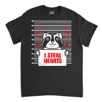 Raccoon Lover T  Shirt Raccoon Valentine Love Lover Heart Valentines D Classic T-shirt | Artistshot