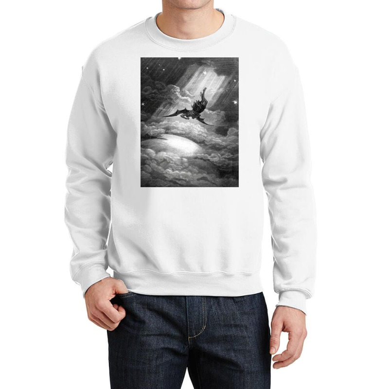 The Fall Of Satan   Gustave Dore Crewneck Sweatshirt by dingcauc | Artistshot