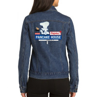 The Original Pancake House Breakfast Restaurant's Marquee From First C Ladies Denim Jacket | Artistshot