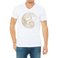 Viking Odin Wotan Norse Mythology Warrior V-neck Tee | Artistshot