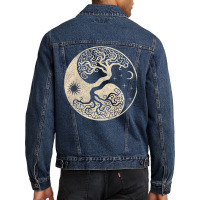 Viking Odin Wotan Norse Mythology Warrior Men Denim Jacket | Artistshot