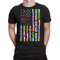 National Hispanic Heritage Month Celebration Latin Flags T-shirt | Artistshot