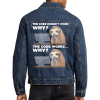 Software Developer T  Shirt Computer Scientist Programmer Computer Fun Men Denim Jacket | Artistshot