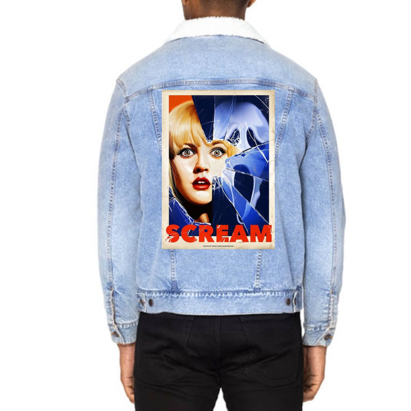 Scream Unisex Sherpa-Lined Denim Jacket by Alan Reilly | Artistshot