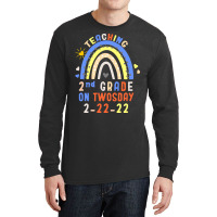 Teaching 2nd Grade On Twosday 2 22 22 H T  Shirt Teaching 2nd Grade On Long Sleeve Shirts | Artistshot