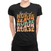 Thankful Registered Nurse Vintage Fall Vibes Autumn Leaves Ladies Fitted T-shirt | Artistshot