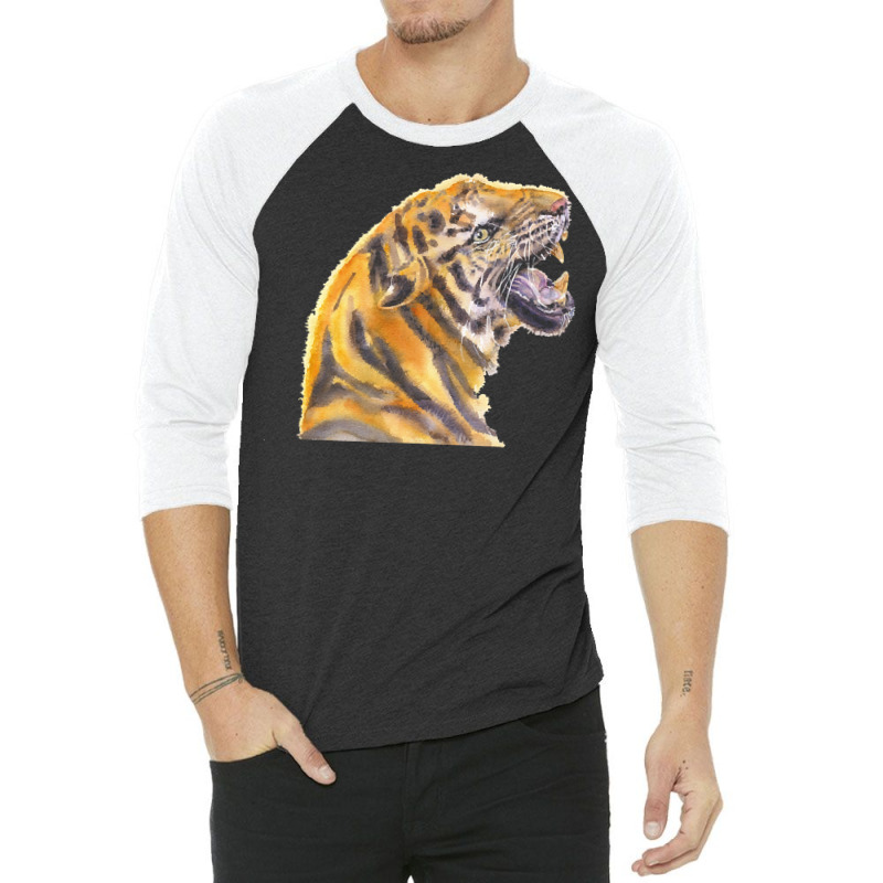 Tiger T  Shirt Tiger  Portrait T  Shirt 3/4 Sleeve Shirt by stammivy480 | Artistshot