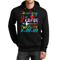 Twosday 2 22 22 T  Shirt Teaching 2nd Grade On Twosday 100 Days Februa Unisex Hoodie | Artistshot