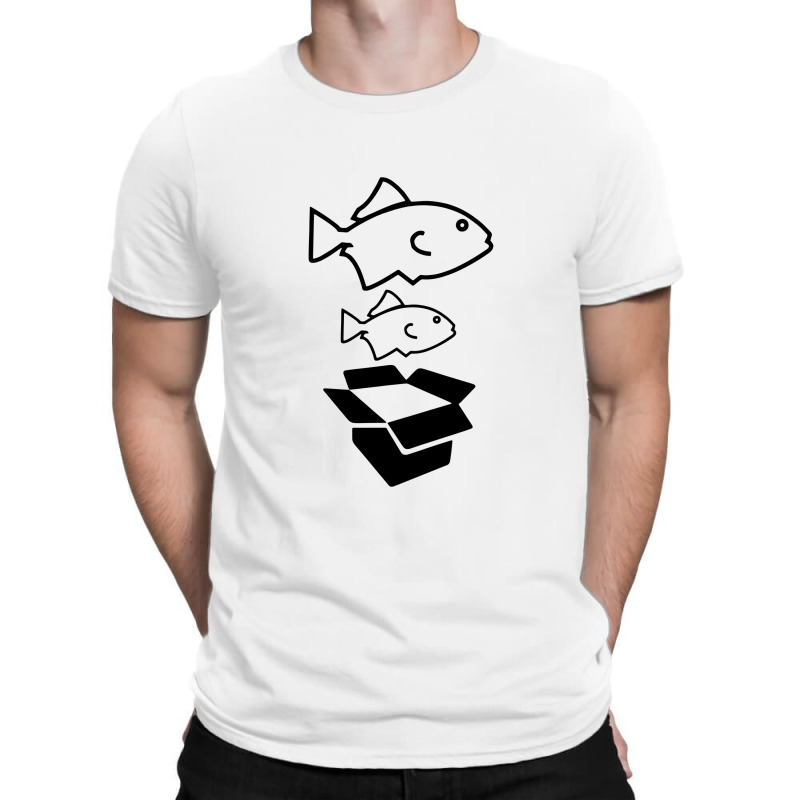 Big Fish Little Fish Cardboard Box T-Shirt by skw art | Artistshot