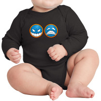 Two Blue Angry Long Sleeve Baby Bodysuit | Artistshot