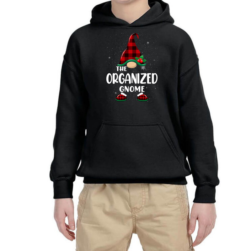 Organized Gnome Buffalo Plaid Matching Family Christmas Pajama Funny G Youth Hoodie by DaniArt | Artistshot