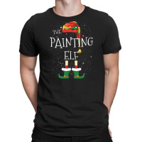 Painting Elf Family Matching Christmas Group Funny Pajama Gift T-shirt | Artistshot