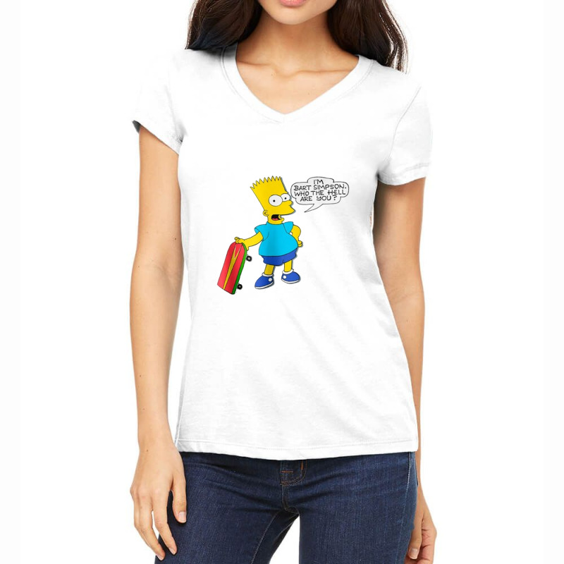 The Simpsons I'm Bart Simpson Women's V-Neck T-Shirt by VarainSky | Artistshot