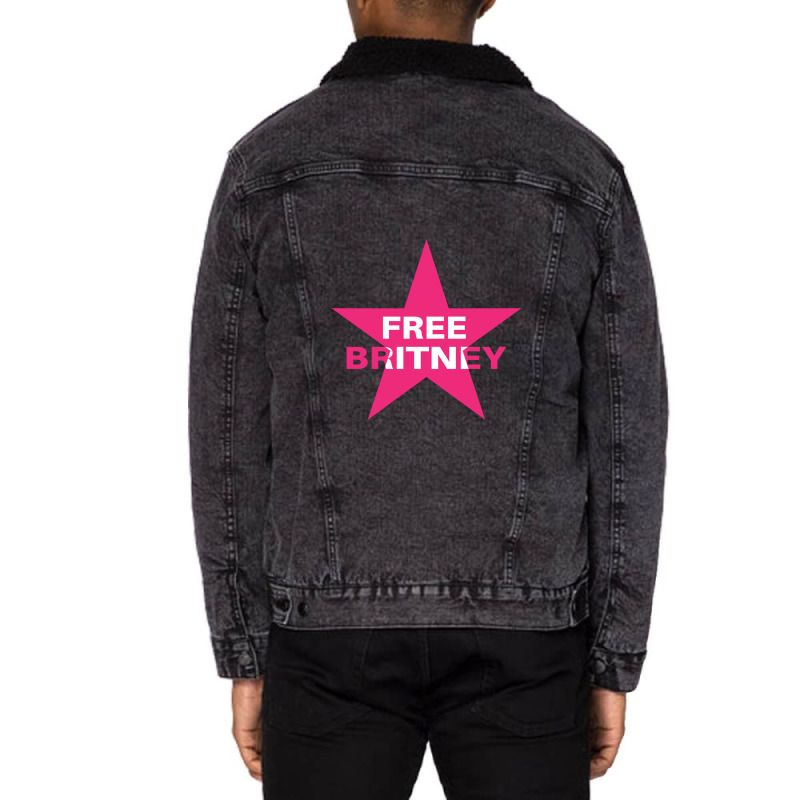 Free Britney Star Unisex Sherpa-Lined Denim Jacket by leizor | Artistshot