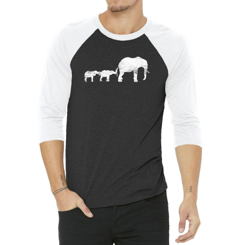 Animal Lover Gift Africa Safari Animals Family Elephant 3/4 Sleeve Shirt | Artistshot