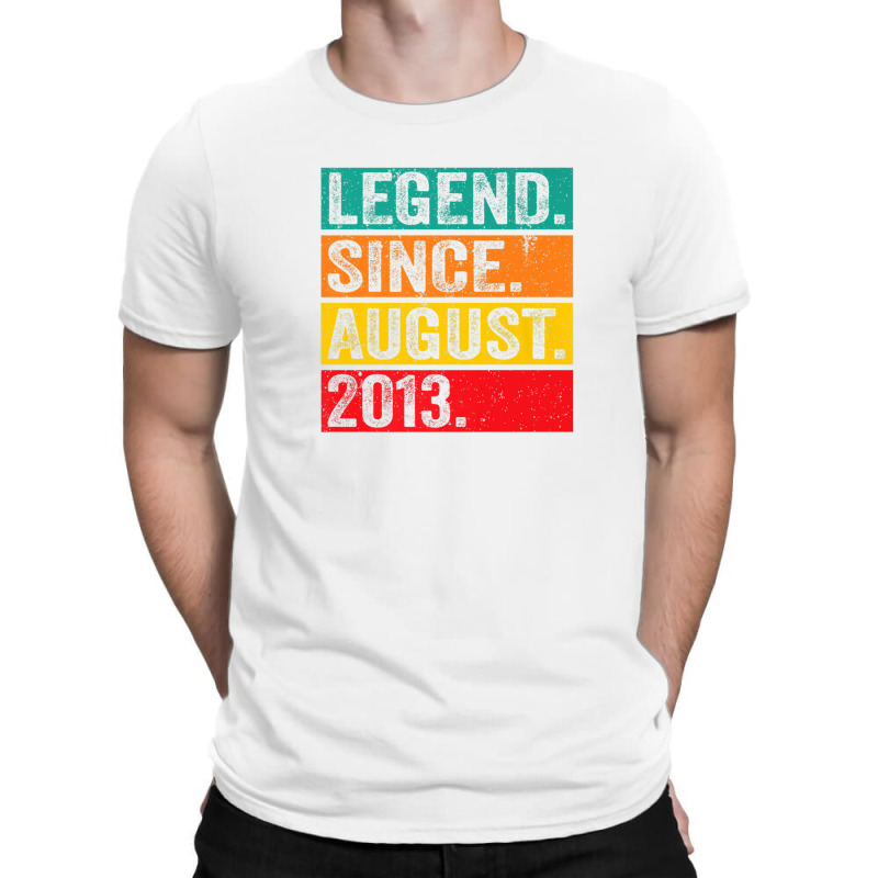 Legend Since August 2013 9th Birthday Retro 9 Years Old T-shirt | Artistshot