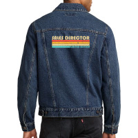 Sales Director Funny Job Title Profession Birthday Worker Men Denim Jacket | Artistshot