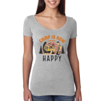 Camp Is How You Stay Happy Women's Triblend Scoop T-shirt | Artistshot