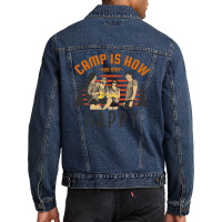 Camp Is How You Stay Happy Men Denim Jacket | Artistshot