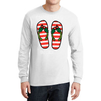 Mistletoe Flip Flops Christmas In Jully Summer Xmas Women Long Sleeve Shirts | Artistshot