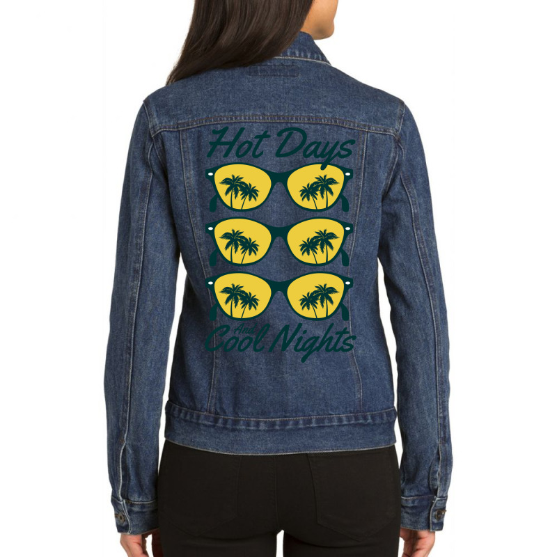 Hot Days And Cool Nights Ladies Denim Jacket by April Shop | Artistshot