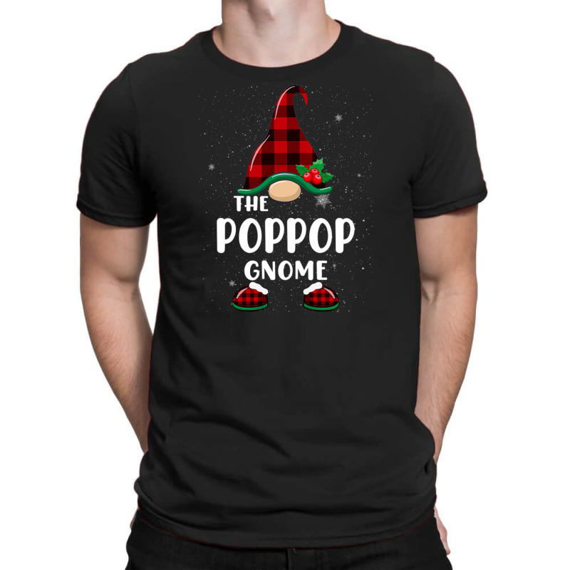 Poppop Gnome Buffalo Plaid Matching Family Christmas Pajama Funny Gift T-shirt | Artistshot