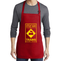 I Don't Always Stop And Look At Trains Conductor Lover Medium-length Apron | Artistshot