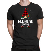 Redhead Gnome Buffalo Plaid Matching Family Christmas Pajama Funny Gif T-shirt | Artistshot