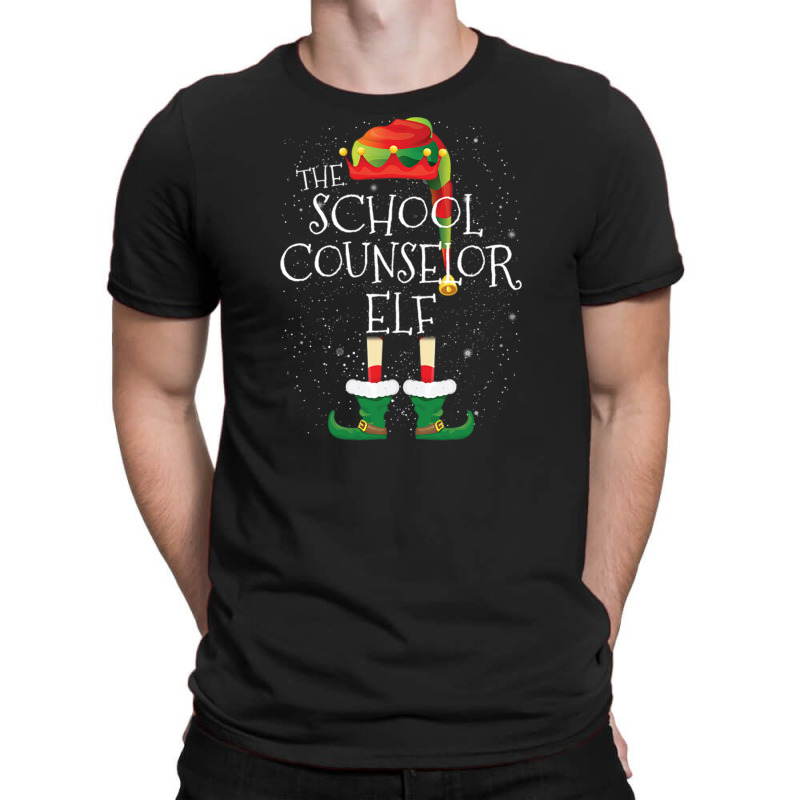 School Counselor Elf Family Matching Christmas Group Funny Pajama Gift T-shirt | Artistshot