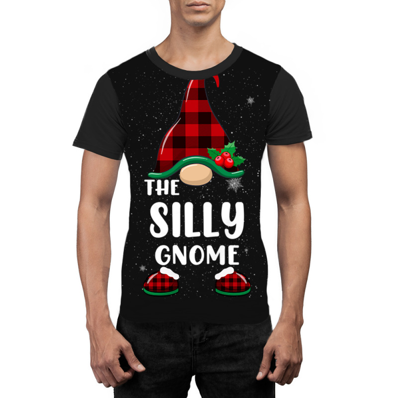 Silly Gnome Buffalo Plaid Matching Family Christmas Pajama Funny Gift Graphic T-shirt | Artistshot