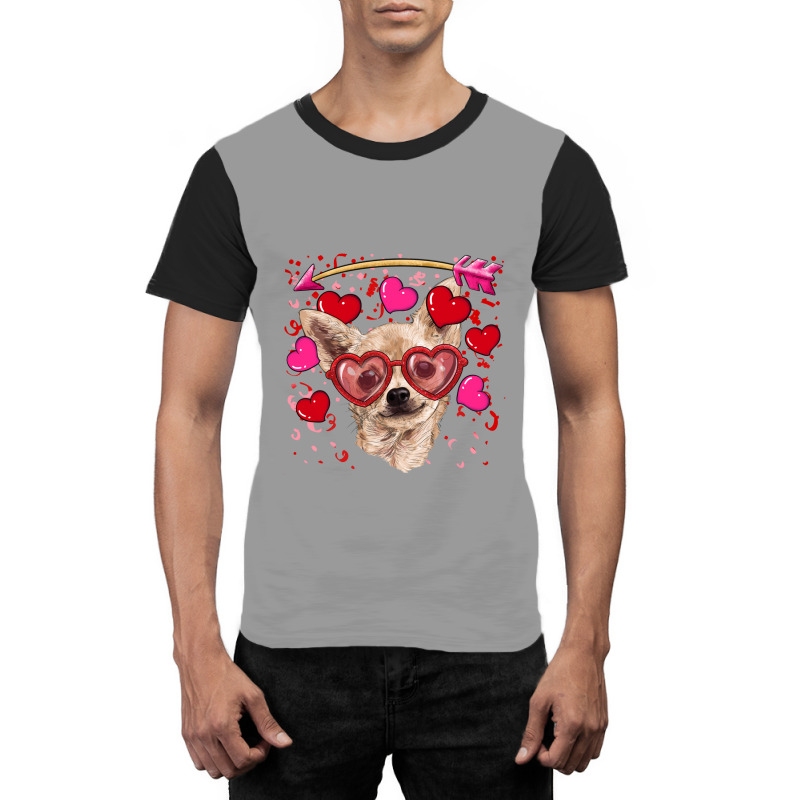 Valentine's Day Chihuahua Graphic T-shirt | Artistshot