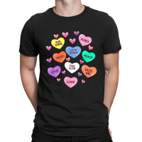 Womens Valentine Candy Heart Valentines Day Vneck T-shirt | Artistshot