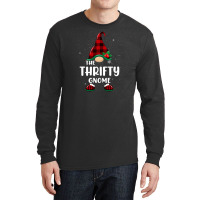 Thrifty Gnome Buffalo Plaid Matching Family Christmas Pajama Funny Gif Long Sleeve Shirts | Artistshot