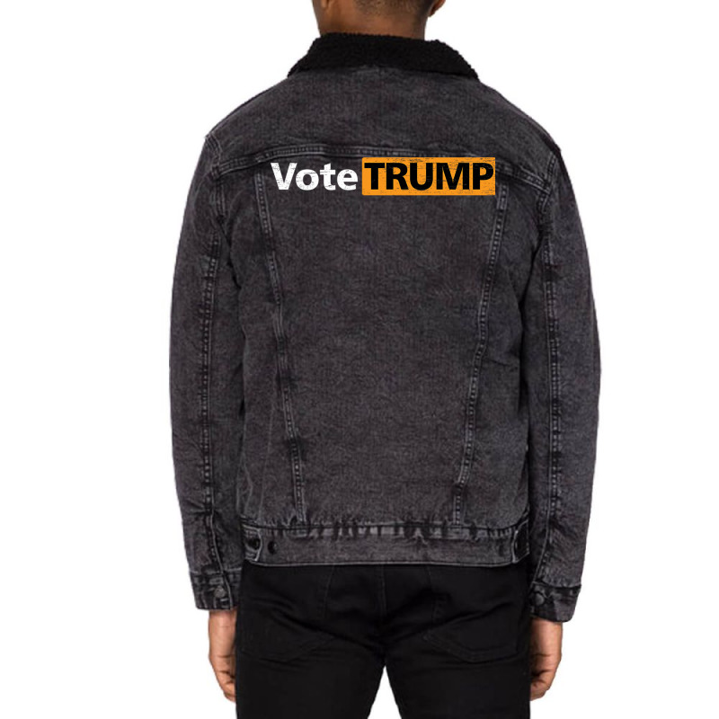 Vote Trump   Vote Election Voting Unisex Sherpa-lined Denim Jacket | Artistshot