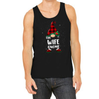 Wife Gnome Buffalo Plaid Matching Family Christmas Pajama Funny Gift Tank Top | Artistshot