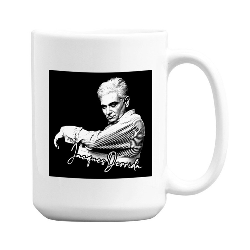 Jacques Derrida  Retro Fan Artwork 15 Oz Coffee Mug | Artistshot