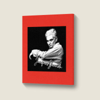 Jacques Derrida  Retro Fan Artwork Portrait Canvas Print | Artistshot