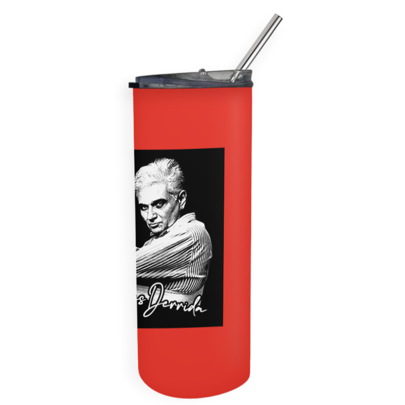 Jacques Derrida  Retro Fan Artwork Skinny Tumbler | Artistshot