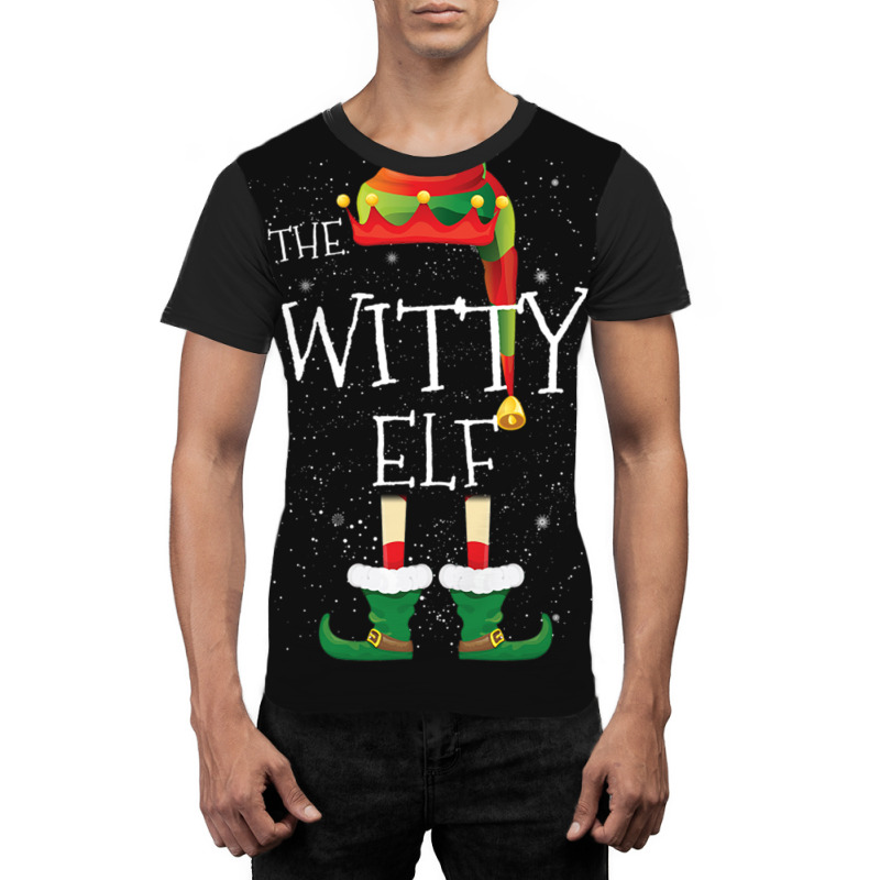 Witty Elf Family Matching Christmas Group Funny Gift Graphic T-shirt | Artistshot