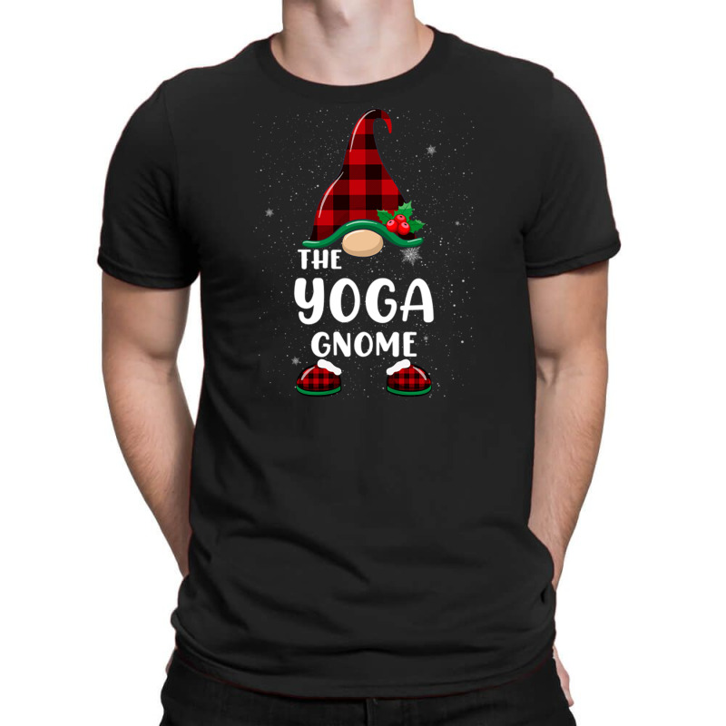 Yoga Gnome Buffalo Plaid Matching Family Christmas Pajama T-shirt | Artistshot