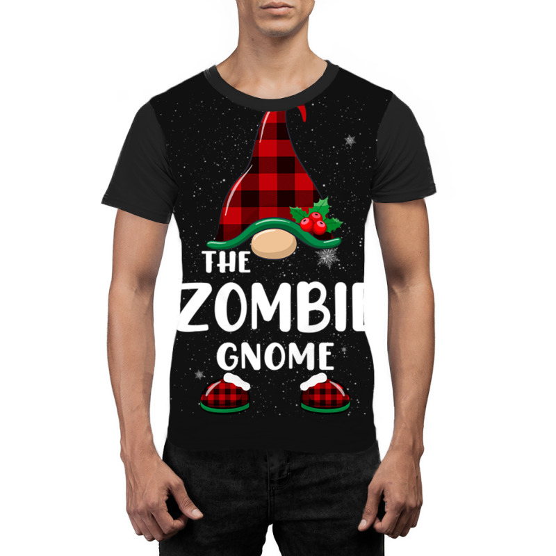 Zombie Gnome Buffalo Plaid Matching Family Christmas Pajama Funny Gift Graphic T-shirt | Artistshot