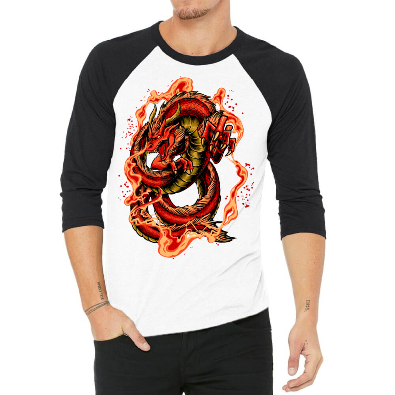 Racing Dragon 3/4 Sleeve Shirt by mochamad ervando | Artistshot