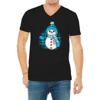 Winter Snowman V-neck Tee | Artistshot