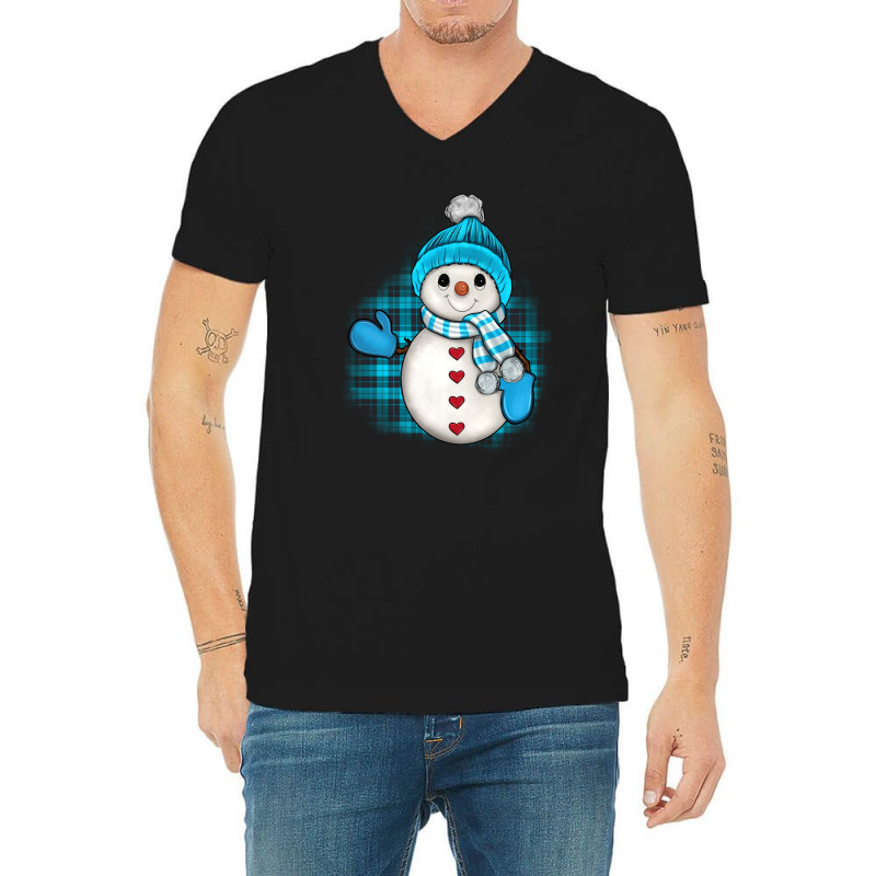 Winter Snowman V-Neck Tee by JahusDesignShop | Artistshot