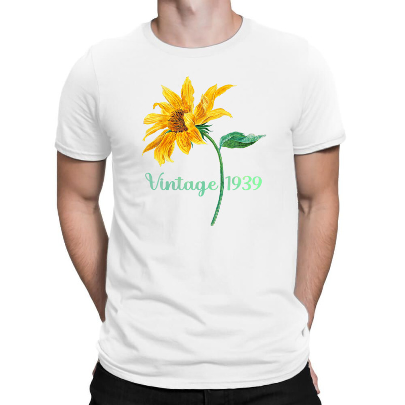 Vintage 1939 Shirt Sunflower 83 Years Old 83rd Birthday T-shirt | Artistshot