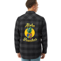 Pineapple Aloha Beaches Rainbow Retro Vintage Hawaiian Flannel Shirt | Artistshot