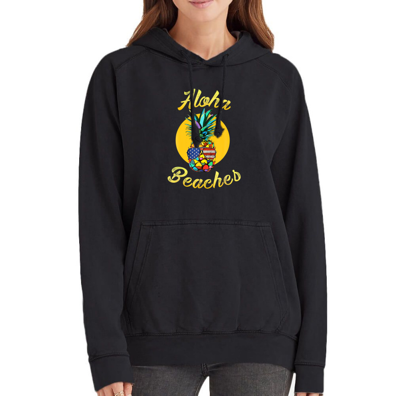 Pineapple Aloha Beaches Rainbow Retro Vintage Hawaiian Vintage Hoodie | Artistshot